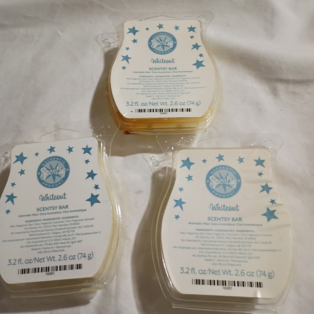 Scentsy Bar Very WHITEOUT 3.2 oz Authentic(Set of 3) scented wax